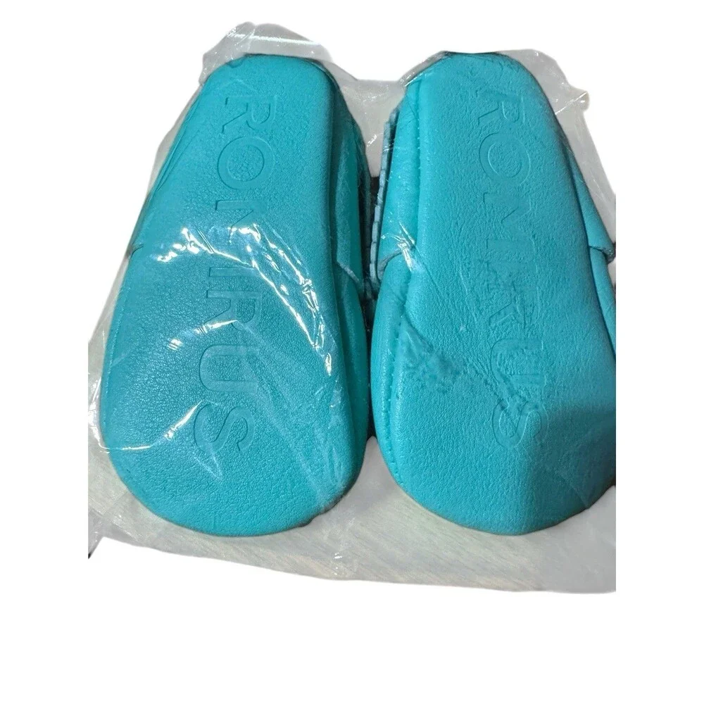 Romirus Moccasin Crib Shoes Infant Size 12-18 Months Turquoise New
